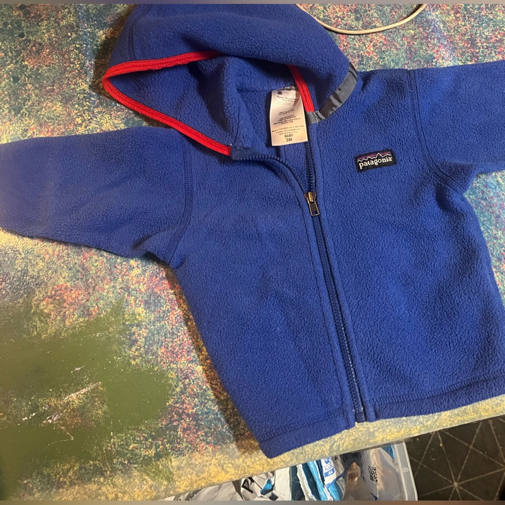 Patagonia Baby Synchilla Cardigan Blue 0-3 month